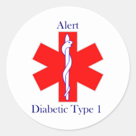 Diabetiker Typ 1 Runder Aufkleber