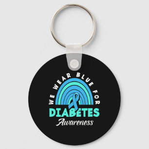 Diabetiker Typ 1 T1d Wir tragen Blau für Diabetes Schlüsselanhänger