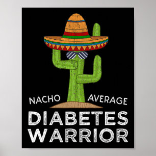 Diabetische Bewusstseinsbildung Spaß Diabetes Warr Poster