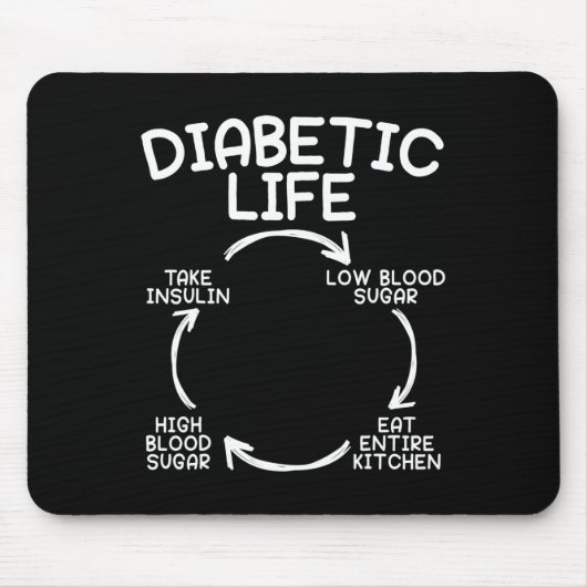 Diabetische Diabetes mellitus Monat Insulin Pan Mousepad (Vorne)