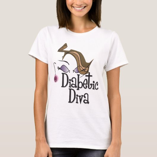 Diabetische Diva T-Shirt (Vorderseite)