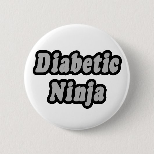 Diabetische Ninja Button (Vorderseite)
