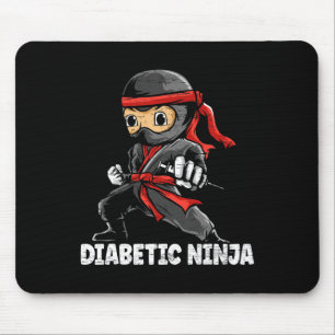 Diabetische Ninja Diabetes Awareness Monat T1D Typ Mousepad