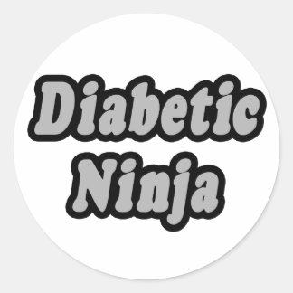Diabetische Ninja Runder Aufkleber