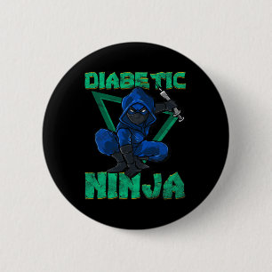 Diabetische Ninja Typ 1 Diabetes-Bewusstseinsbildu Button