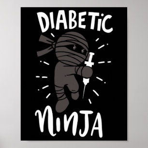 Diabetische Ninja Typ 1 Diabetes Doctor Diabetes A Poster