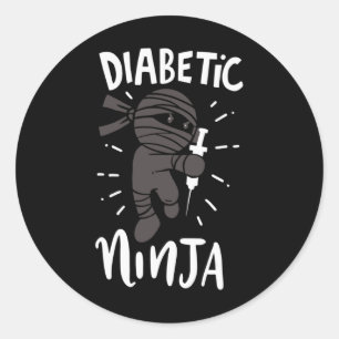 Diabetische Ninja Typ 1 Diabetes Doctor Diabetes A Runder Aufkleber