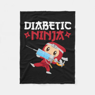 Diabetische Ninja Typ 1 Diabetes Fleecedecke