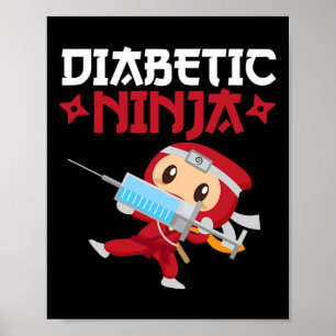 Diabetische Ninja Typ 1 Diabetes Poster