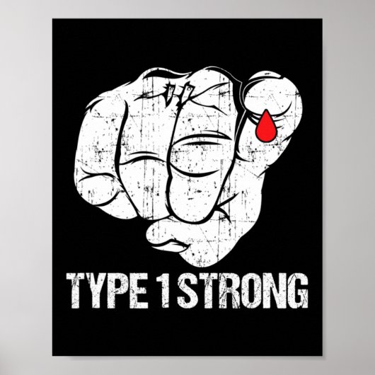 Diabetische Patienten Kämpfen Bewusstseinsbildung  Poster (Vorne)