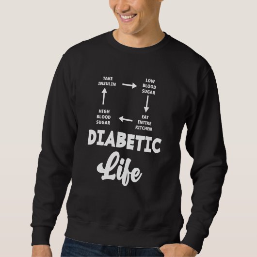 Diabetische Typ 1 Diabetes T1d Diabetes Bewusstsei Sweatshirt (Vorderseite)