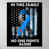 Diabetische Typ 1 T1d Diabetes Bewusstsein USA Fla Poster (Vorne)