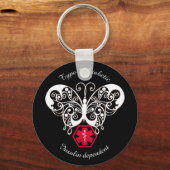 Diabetische Warnhinweise Typ 1 oder 2 Personalisie Schlüsselanhänger (Vorderseite)