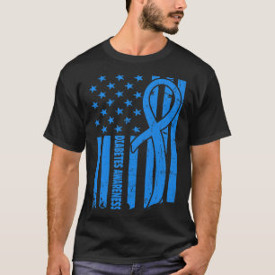 Diabetischer Warrior Blaue Diabetes Typ 1 Awa T-Shirt