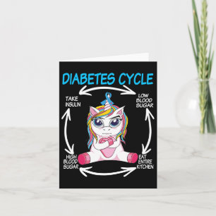 Diabetischer Zyklus Spaß Einhorn Diabetes Awarenes Karte