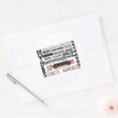 DIABETISCHES Bewusstsein Runder Aufkleber (Umschlag)