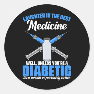 Diabetisches Insulin Diabetes mellitus Erreger Dia Runder Aufkleber