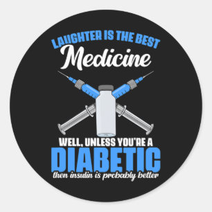 Diabetisches Insulin Diabetes mellitus Erreger Dia Runder Aufkleber