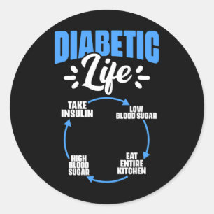 Diabetisches Leben Diabetes Erreger Diabetes Bewus Runder Aufkleber