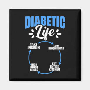 Diabetisches Leben Diabetes Krieger Diabetes-Bewus Magnet