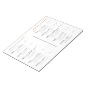 Diabetisches Tagesprotokoll Notepad Notizblock (angewinkelt)