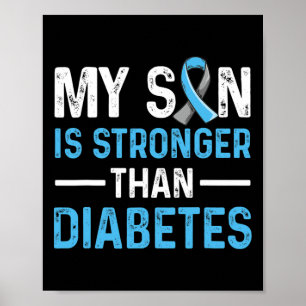 Diabetisches Unterstützungs-Design für einen Vater Poster