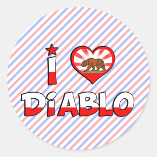 Diablo, CA Runder Aufkleber (Vorderseite)