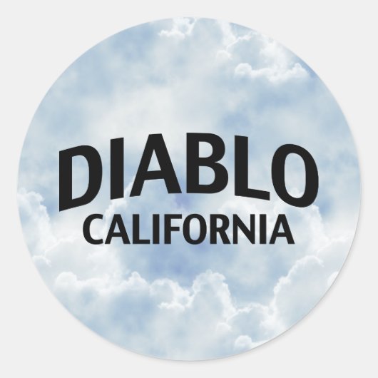 Diablo California Runder Aufkleber (Vorderseite)