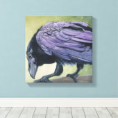 Diablo, die rassige Schwarz Crow-Living Room-Decke Leinwanddruck (Insitu (Holzboden))
