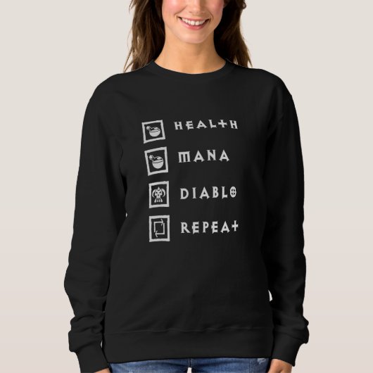 Diablo Health Mana Diablo Repeat Sweatshirt (Vorderseite)