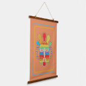 Diablo Huma Maske Tapestry - Rosthintergrund Wandteppich Mit Holzrahmen (Gewinkelt)
