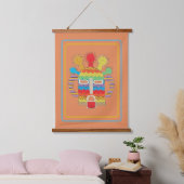 Diablo Huma Maske Tapestry - Rosthintergrund Wandteppich Mit Holzrahmen (Schlafzimmer)