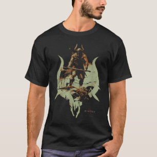 Diablo Iv Barbaren-Abzeichen abgenutzt T-Shirt