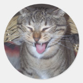 Diablo Kitty Runder Aufkleber (Vorderseite)