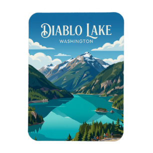 Diablo Lake USA Magnet