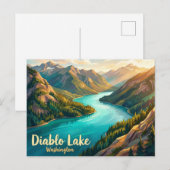 Diablo Lake USA Postkarte (Vorne/Hinten)