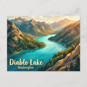 Diablo Lake USA Postkarte