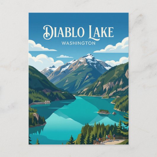 Diablo Lake USA Postkarte (Vorderseite)