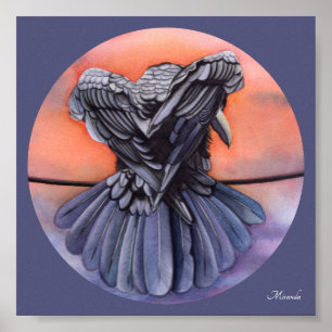 Diablo The Crow Black Raven Art Miranda Poster