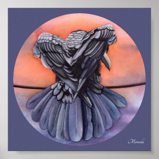 Diablo The Crow Black Raven Art Miranda Poster (Vorne)