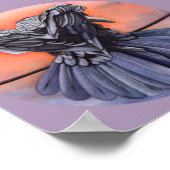 Diablo The Crow Black Raven Art Miranda Poster (Ecke)