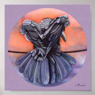 Diablo The Crow Black Raven Art Miranda Poster