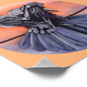 Diablo The Crow Black Raven Art Miranda Poster (Ecke)