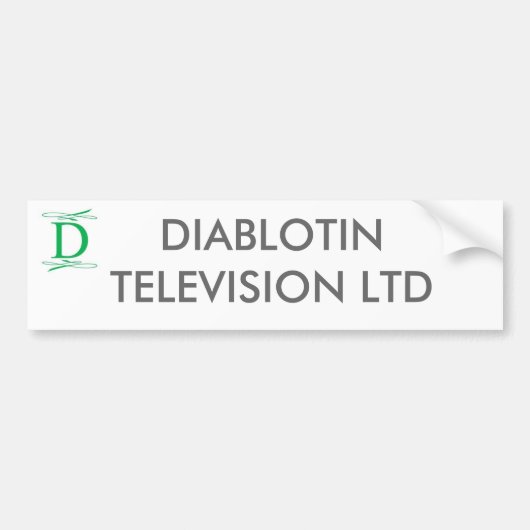 DIABLOTIN FERNSEHEN LTD. AUTOAUFKLEBER (Vorne)