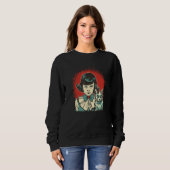 Diabolic Girl with Devil Cat Sweatshirt (Vorne ganz)