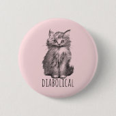 Diabolical Cute Fluffy Kitten Button (Vorderseite)