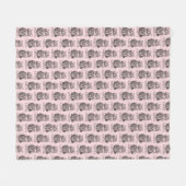 Diabolical Cute Fluffy Kitten Light Pink Fleecedecke (Vorderseite (Horizontal))