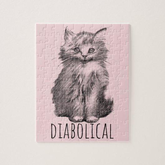 Diabolical Cute Fluffy Kitten Puzzle (Vertikal)