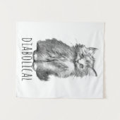 Diabolical Cute Fluffy Kitten Wandteppich (Vorderseite (Horizontal))