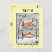 Diabolicale, blassgelbe Postkarte (Vorne/Hinten)